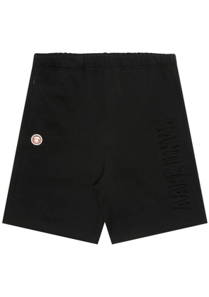 AAPE BY *A BATHING APE® logo-embossed elasticated-waist shorts - Black
