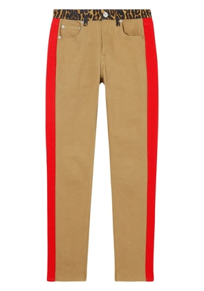 Burberry leopard print detail skinny-fit jeans - Neutrals
