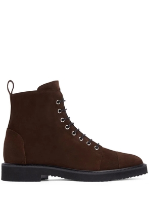 Giuseppe Zanotti Chris Low lace-up suede ankle boots - Brown