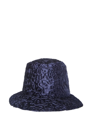 Flapper logo-charm bucket hat - Blue
