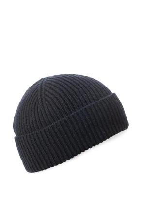 Inverni ribbed cashmere beanie hat - Blue