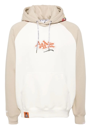 AAPE BY *A BATHING APE® logo-patch hoodie - Neutrals