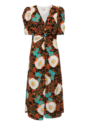 Rhode Maci printed midi dress - Red