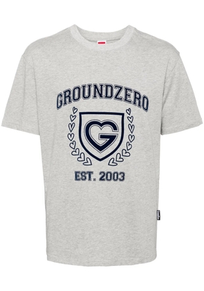 Ground Zero logo-print cotton T-shirt - Grey