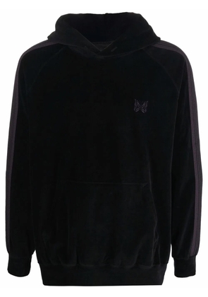 Needles side-stripe pullover hoodie - Black