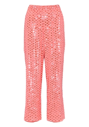 Needle & Thread Raindrop Gloss trousers - Pink