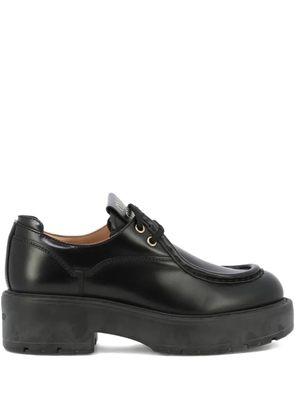 Miu Miu 55mm platform lace-up shoes - BLACK