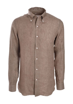 Luciano Barbera linen shirt - Brown