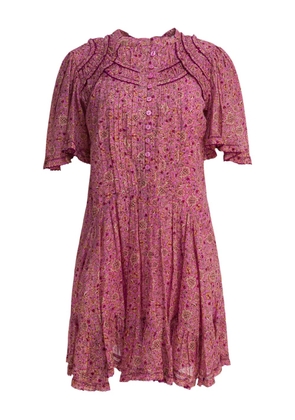 MARANT ÉTOILE Celyana pleated floral-print mini dress - Pink