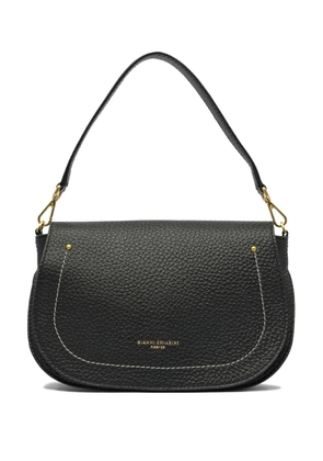 GIANNI CHIARINI Brooke pebble-leather curved shoulder bag - Black