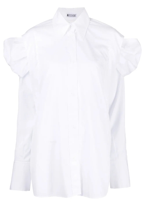 Maticevski ruched oversized shirt - White
