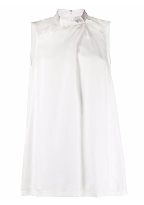 Fabiana Filippi cut-detail sleeveless silk top - White