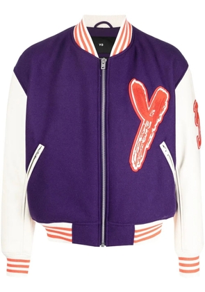 Y-3 graphic-print bomber jacket - Purple