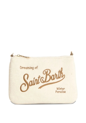 MC2 Saint Barth mini Parisienne embroidered clutch bag - Neutrals
