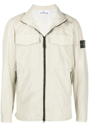 Stone Island Compass-patch zip-up jacket - Neutrals