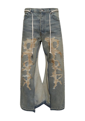 RRR123 layered wide-leg jeans - Blue