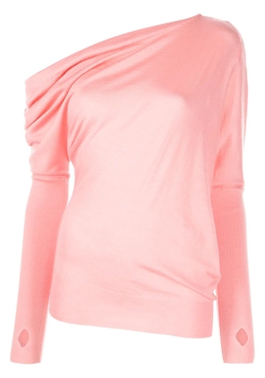 TOM FORD one-shoulder asymmetric jumper - Pink