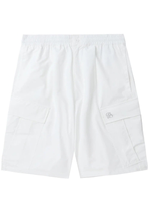 FIVE CM logo-embroidered cargo shorts - White