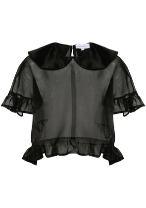 Ioana Ciolacu Dahlia semi-sheer blouse - Black