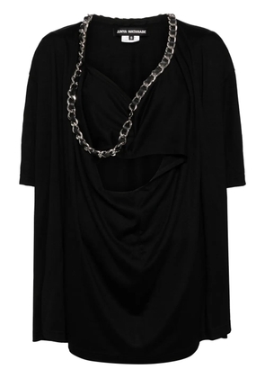 Junya Watanabe asymmetric-sleeve T-shirt - Black