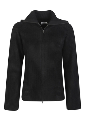 P.A.R.O.S.H. zip ribbed cardigan - Black