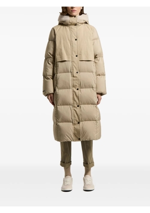 Peserico hooded quilted down coat - Neutrals