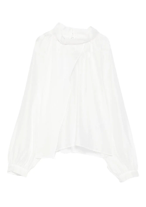 IRO mock-neck balloon-sleeve blouse - White