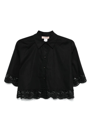 TWINSET lace-trim shirt - Black