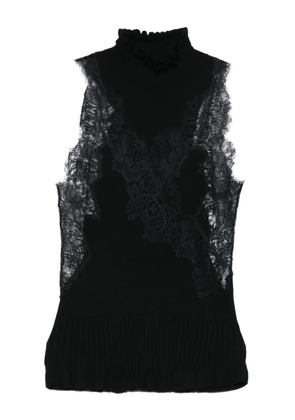 Ermanno Scervino lace-panel top - Black