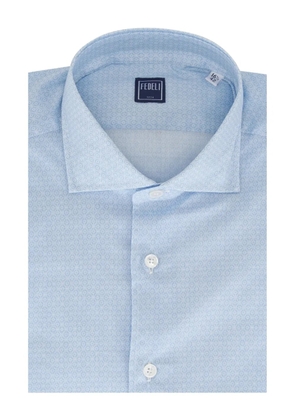 Fedeli geometric-print shirt - Blue