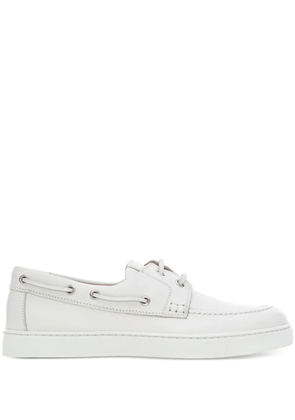 Gianvito Rossi leather lace-up boat shoes - White
