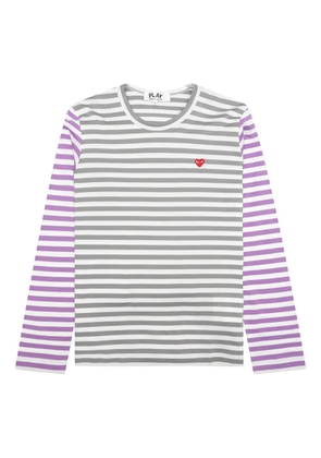 Comme Des Garçons Play striped long-sleeve T-shirt - Grey