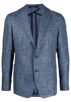Tagliatore single-breasted wool blazer - Blue