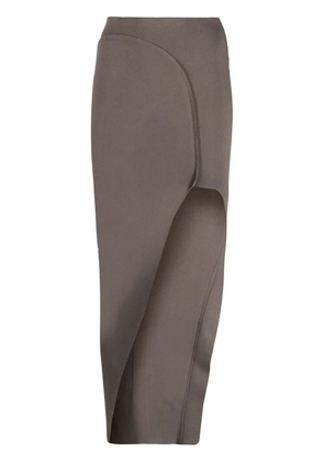 Rick Owens asymmetric mid-length skirt - Grey