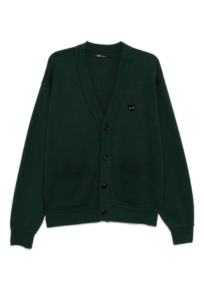 SONGZIO cat-embroidered cardigan - Green