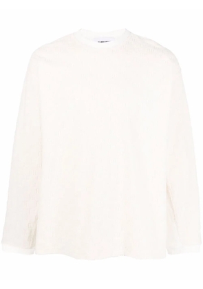 AMBUSH monogram towelling-finish sweatshirt - Neutrals