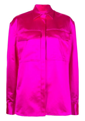 Alex Perry Duchesse satin boxy shirt - Pink