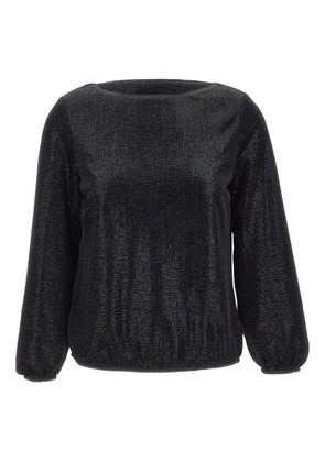 ELENA MIRO` puff-sleeves knitwear - Black