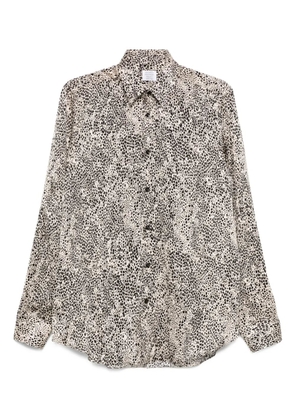 Mazzarelli printed silk shirt - Neutrals