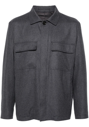 Lardini pockets-detail shirt jacket - Grey