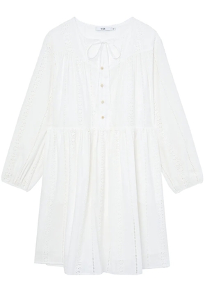 b+ab broderie anglaise long-sleeved shift dress - White