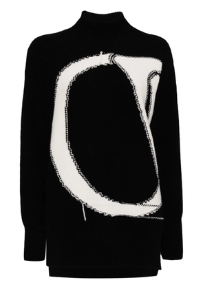 Off-White maxi logo turtleneck sweater - Black