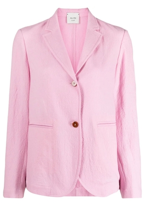 Alysi single-breasted notched-collar blazer - Pink