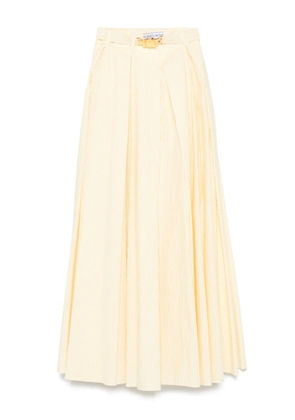 Rowen Rose striped pleated skirt - White