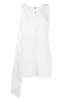 Masnada draped panel tunic - White