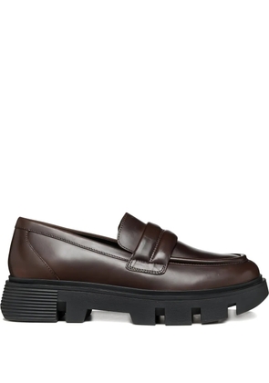 Geox Vilde penny-strap platform loafers - Brown