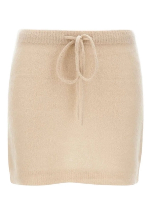 The Garment Roma bow-fastening mini skirt - Neutrals