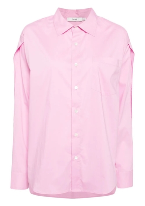 b+ab cut-out poplin shirt - Pink