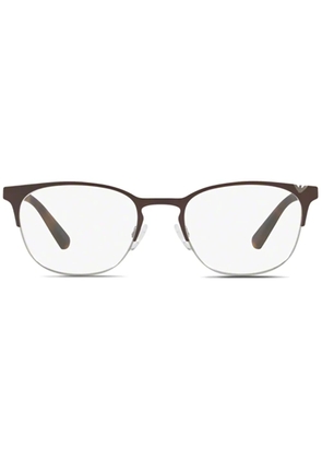Emporio Armani round frame glasses - Brown