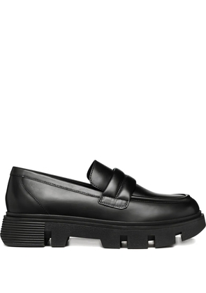 Geox Hilde penny-strap platform loafers - Black